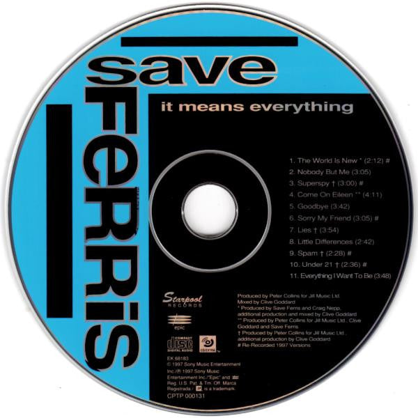 Save Ferris : It Means Everything (CD, Album, Enh)