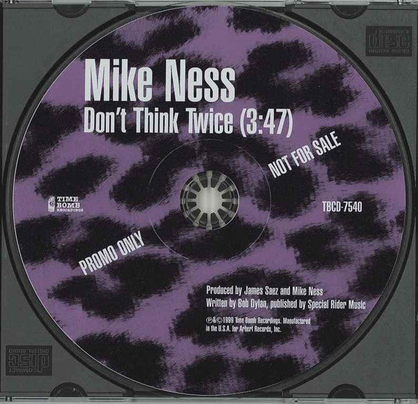 Mike Ness : Don't Think Twice (CD, Single, Promo)
