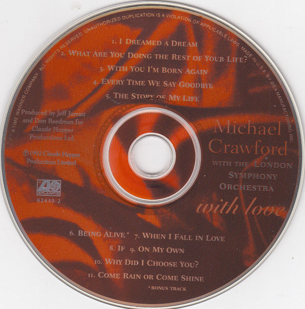 Michael Crawford With The London Symphony Orchestra : With Love (CD, Album)