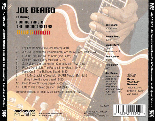 Joe Beard Featuring Ronnie Earl And The Broadcasters : Blues Union (CD, Album)