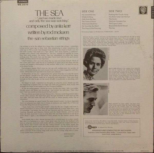 Anita Kerr, Rod McKuen / The San Sebastian Strings - The Sea (LP) (VG+) - Endless Media