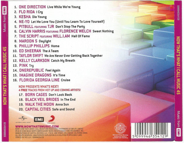 Various : Now That's What I Call Music! 45 (CD, Comp)