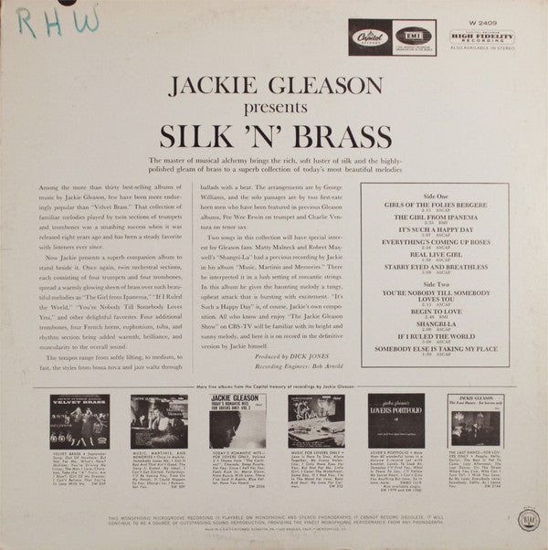 Jackie Gleason - Silk 'n' Brass (LP) (VG+) - Endless Media