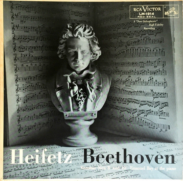 Jascha Heifetz, Ludwig Van Beethoven : Sonatas Nos. 8 And 10 (LP, Mono)