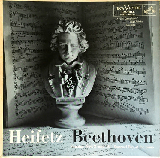 Jascha Heifetz, Ludwig Van Beethoven : Sonatas Nos. 8 And 10 (LP, Mono)