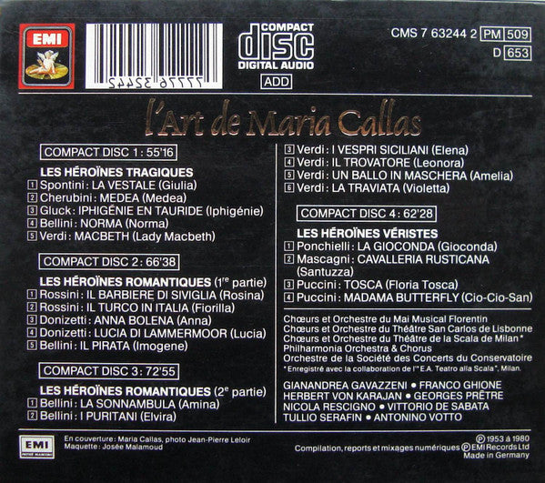 Maria Callas : L'Art De Maria Callas  (4xCD, Comp, Mono + Box, Sli)
