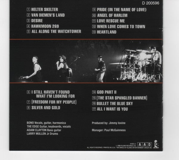 U2 : Rattle And Hum (CD, Album, Club)