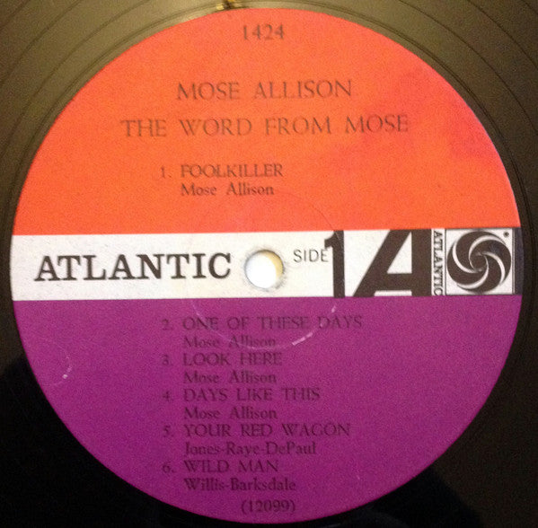 Mose Allison : The Word From Mose (LP, Album, Mono)