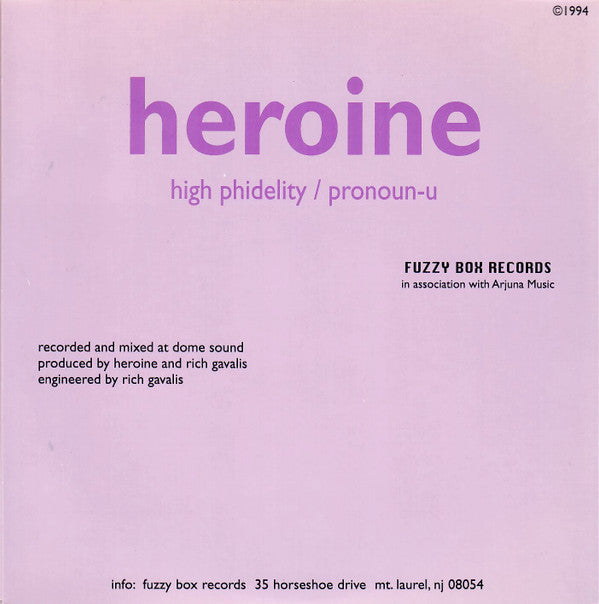 Heroine  - Our Little Audio 7-Inch (7") (VG+) - Endless Media