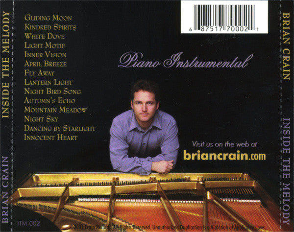 Brian Crain (2) : Inside The Melody (CD, Album)