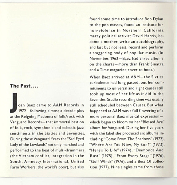 Joan Baez : Classics Volume 8 (CD, Comp, Club)
