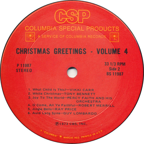 Various - Christmas Greetings Vol.4 (LP) (G) - Endless Media