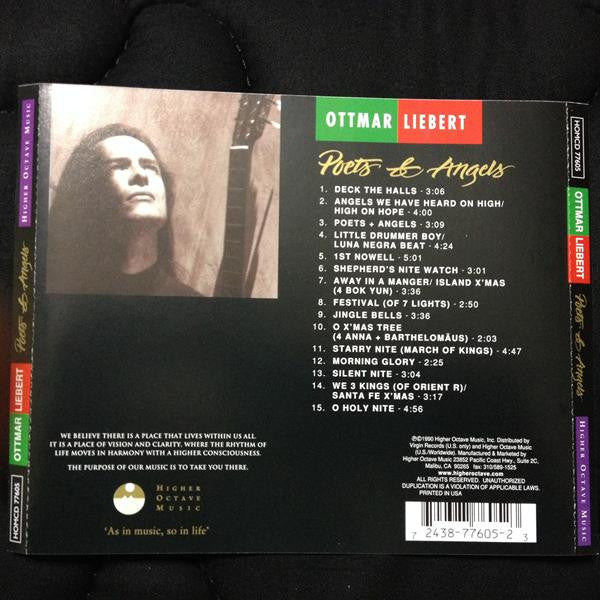 Ottmar Liebert : Poets & Angels (CD, Album, RE)