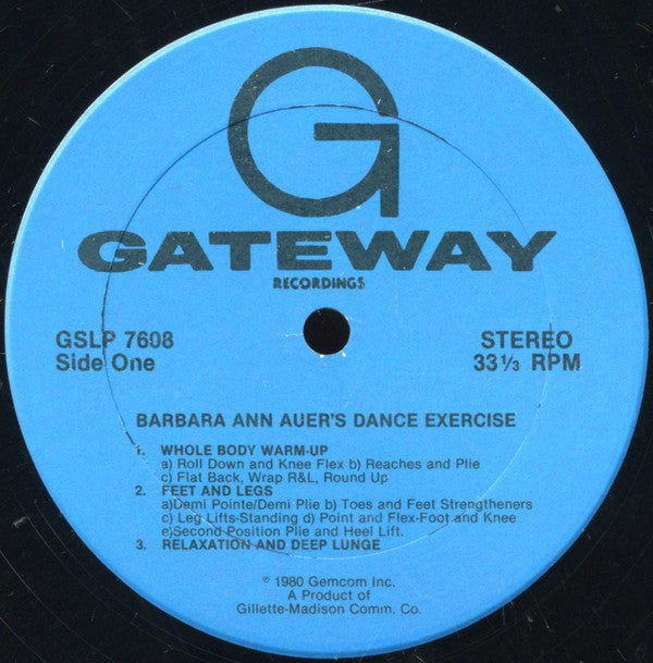 Barbara Ann Auer : Barbara Ann Auer's Dance Exercise Complete Volume One (LP, Album)