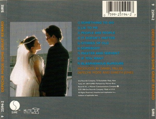 Depeche Mode : Some Great Reward (CD, Album, RP, WEA)