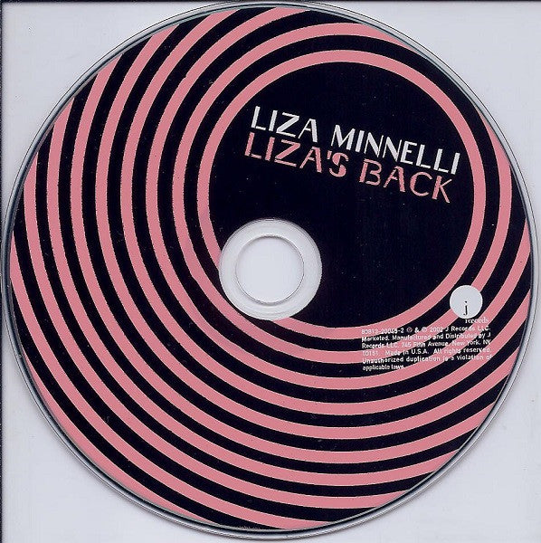 Liza Minnelli : Liza's Back (CD, Album, Club)