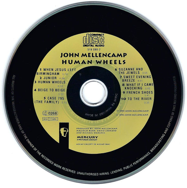 John Cougar Mellencamp : Human Wheels (CD, Album)