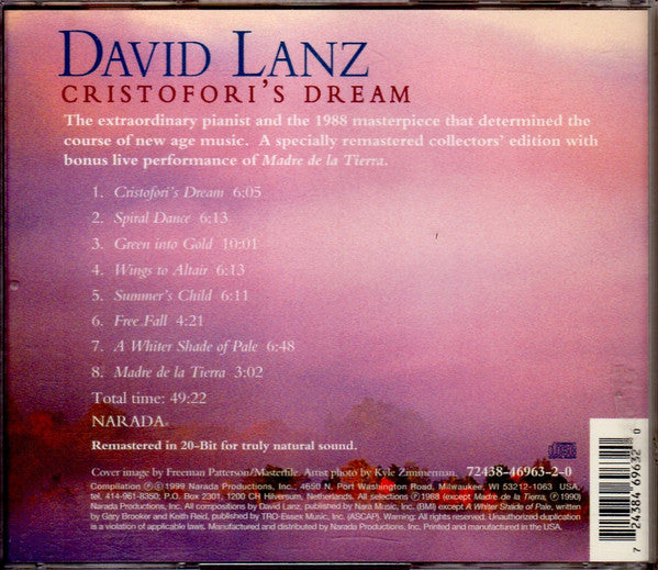 David Lanz : Cristofori's Dream (CD, Album)