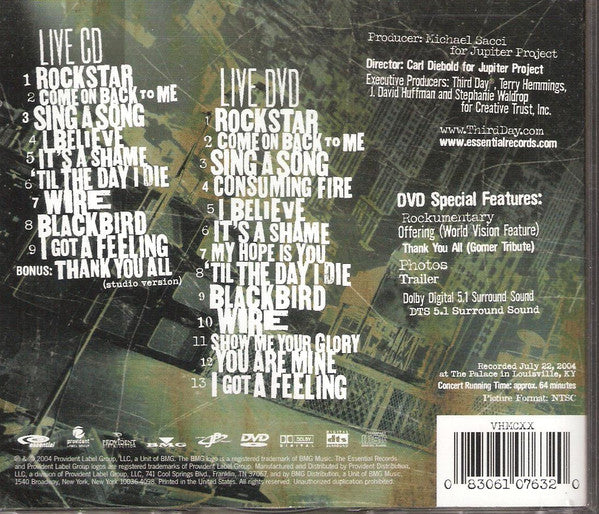 Third Day : Live Wire (CD, Album + DVD-V, Multichannel, NTSC)
