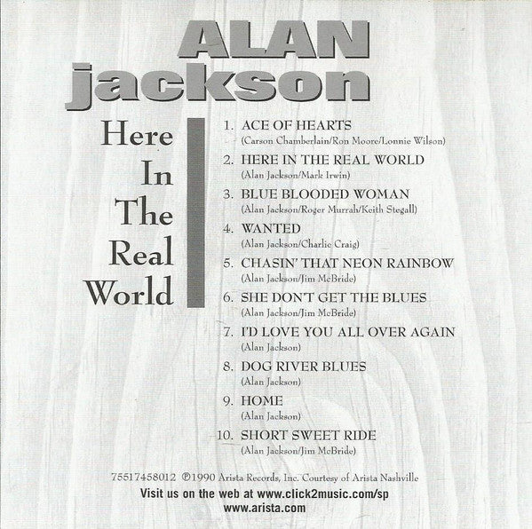 Alan Jackson (2) : Here In The Real World (CD, Album, RE)