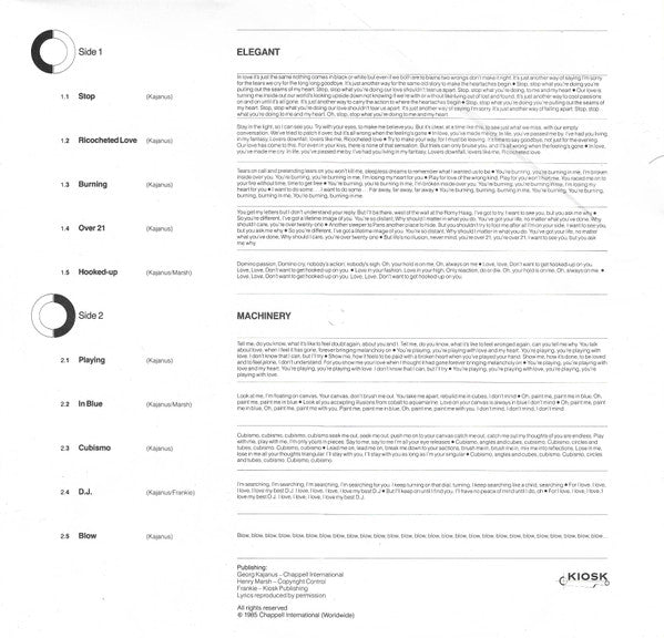Data (2) : Elegant Machinery (LP, Album, SRC)