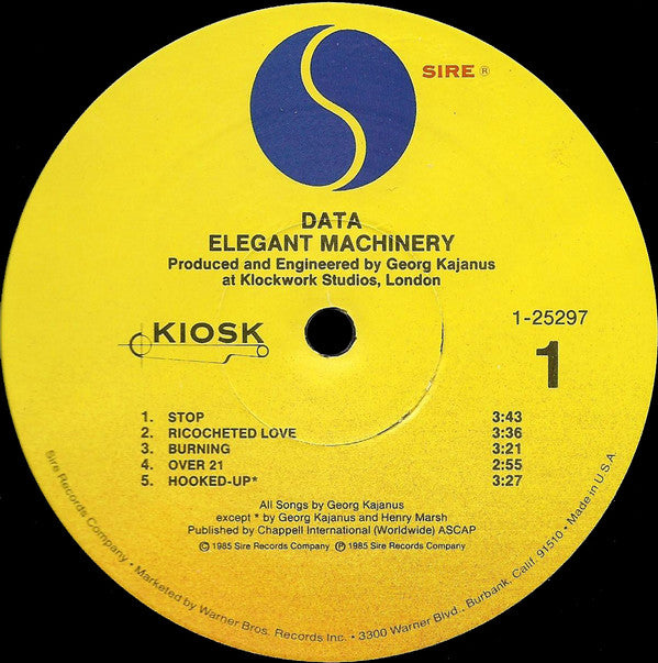 Data (2) : Elegant Machinery (LP, Album, SRC)