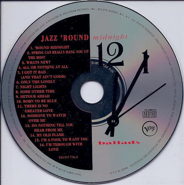 Various : Jazz 'Round Midnight - Ballads (CD, Comp)