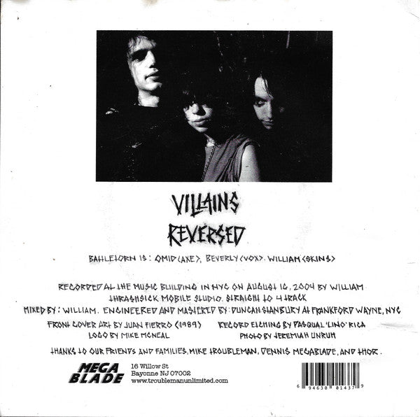 Battletorn : Villains / Reversed (7", S/Sided, Etch)