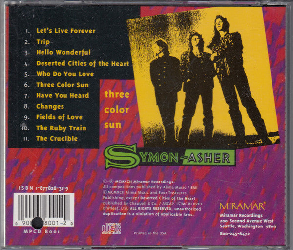 Symon-Asher : Three Color Sun (CD, Album)