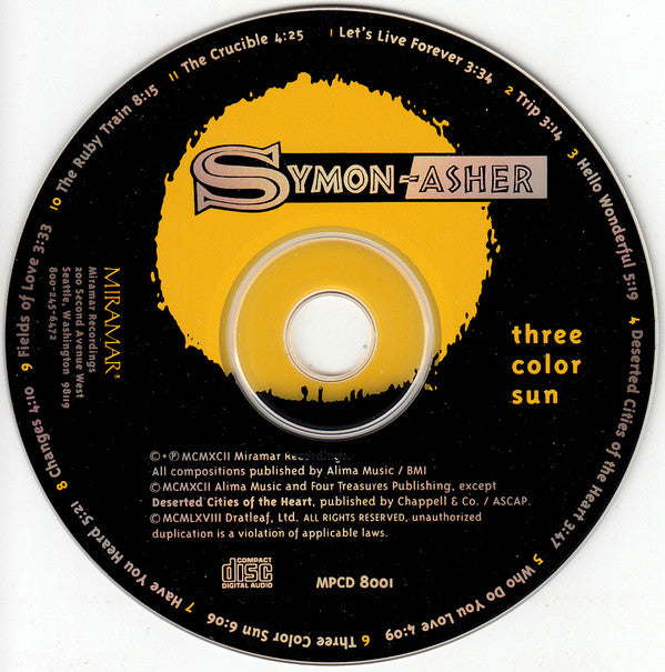 Symon-Asher : Three Color Sun (CD, Album)