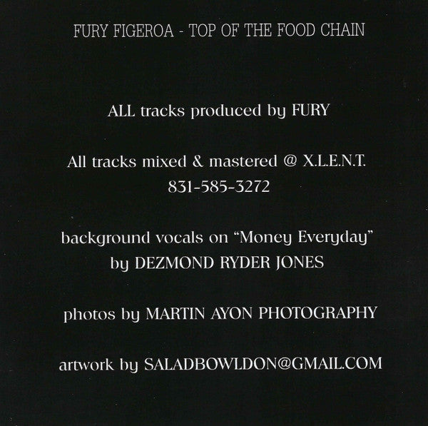 Fury Figeroa : Top Of The Food Chain (CD, Album)