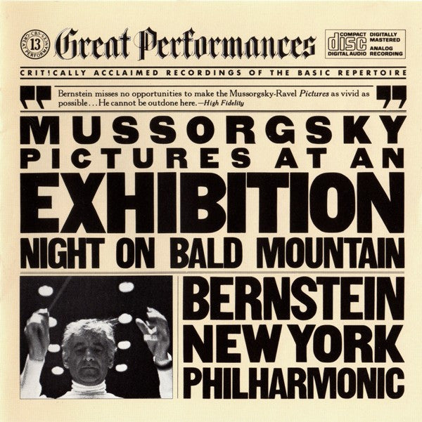 Modest Mussorgsky : Leonard Bernstein, New York Philharmonic : Pictures At An Exhibition / Night On Bald Mountain (CD, Comp, RE)