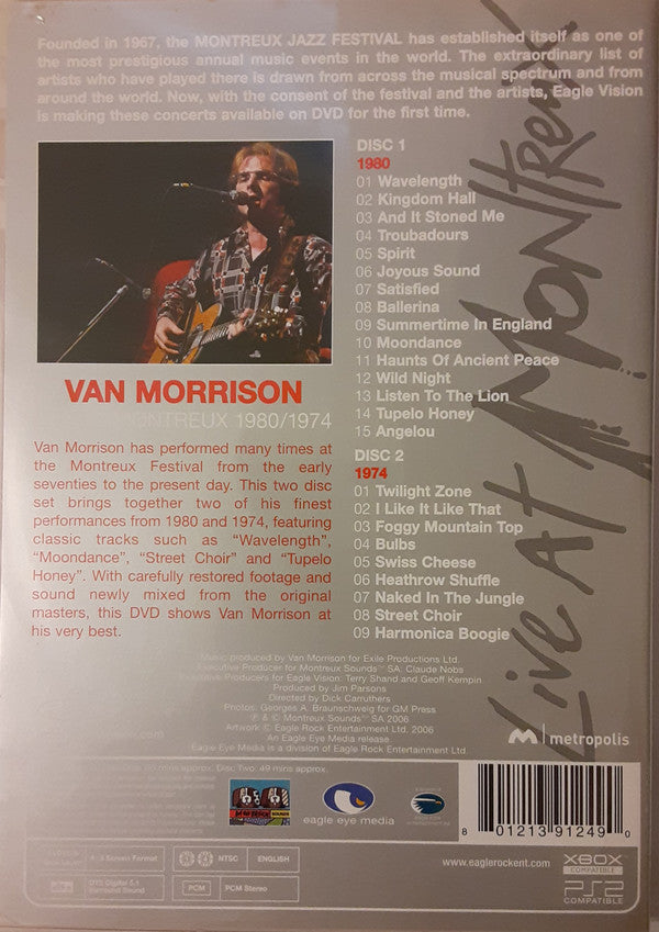 Van Morrison : Live At Montreux 1980 / 1974 (2xDVD-V, Multichannel, NTSC)