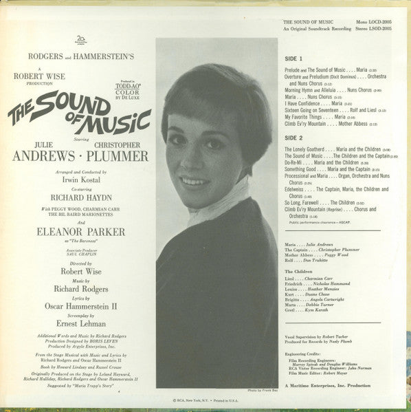 Rodgers & Hammerstein - Julie Andrews, Christopher Plummer, Irwin Kostal : The Sound Of Music (An Original Soundtrack Recording) (LP, Album, M/Print, Hol)