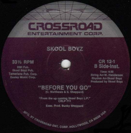 Skool Boyz : Before You Go (12")