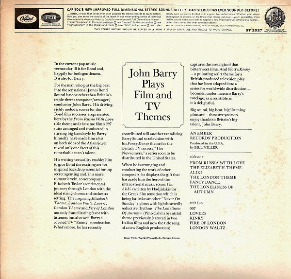 John Barry - Plays Film & T.V. Themes (LP) (VG+) - Endless Media