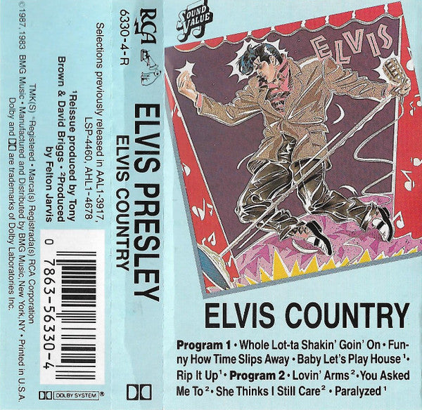 Elvis Presley : Elvis Country (Cass, Comp, Whi)