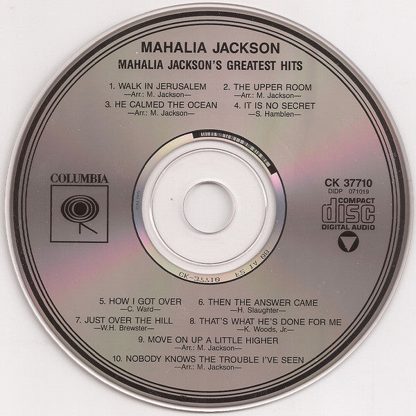 Mahalia Jackson : Mahalia Jackson's Greatest Hits (CD, Comp, RE)