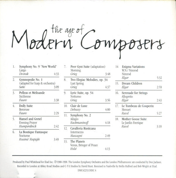 London Symphony Orchestra, Don Jackson (2), London Philharmonic Orchestra : The Age Of Modern Composers Volume Four (CD, Comp)