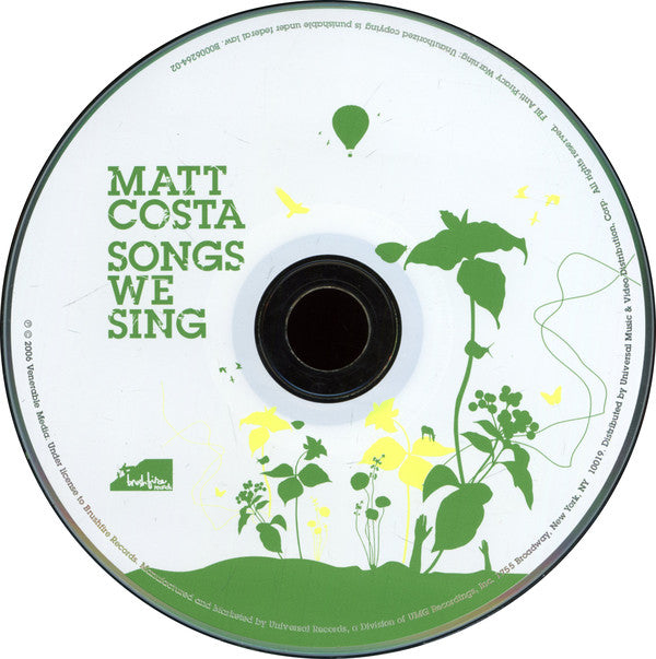 Matt Costa : Songs We Sing (CD, Album, RE)