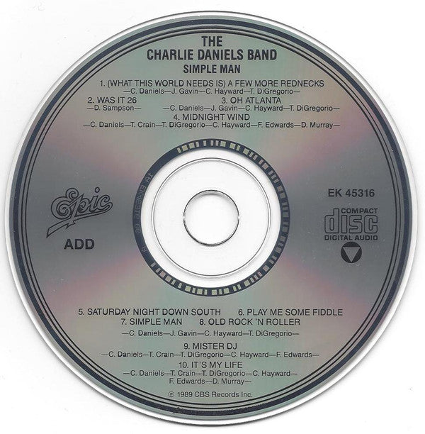 The Charlie Daniels Band : Simple Man (CD, Album)