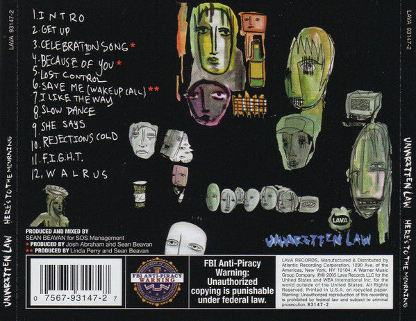 Unwritten Law : Here's To The Mourning (CD, Album)