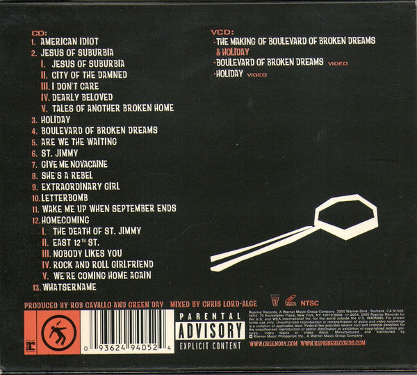Green Day : American Idiot (CD, Album + VCD, NTSC)