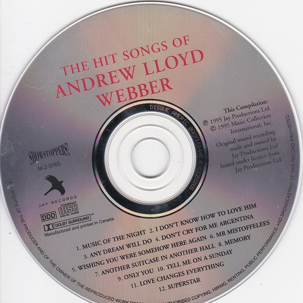 Various : The Hit Songs Of Andrew Lloyd Webber (CD, Album, Comp)