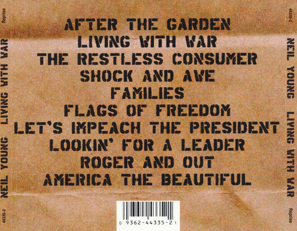 Neil Young : Living With War (CD, Album)