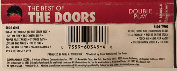 The Doors : The Best Of The Doors (Cass, Comp, RM, SR,)