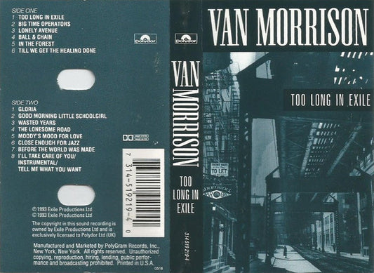 Van Morrison : Too Long In Exile (Cass, Album)