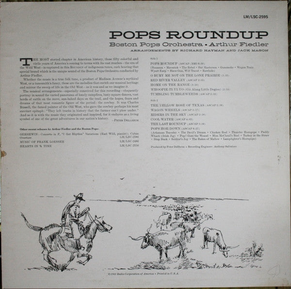 Boston Pops Orchestra, Arthur Fiedler : Pops Roundup (LP, Album, RE)