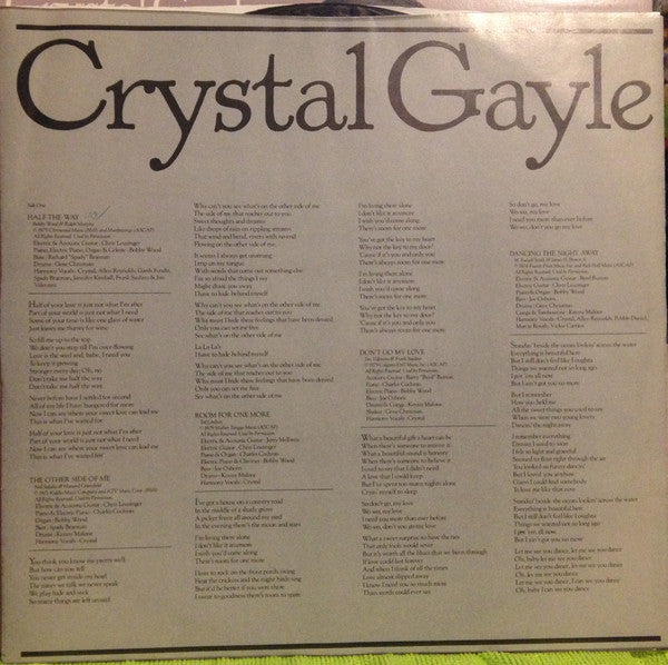 Crystal Gayle : Miss The Mississippi (LP, Album, Promo)