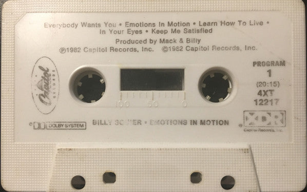 Billy Squier : Emotions In Motion (Cass, Album)